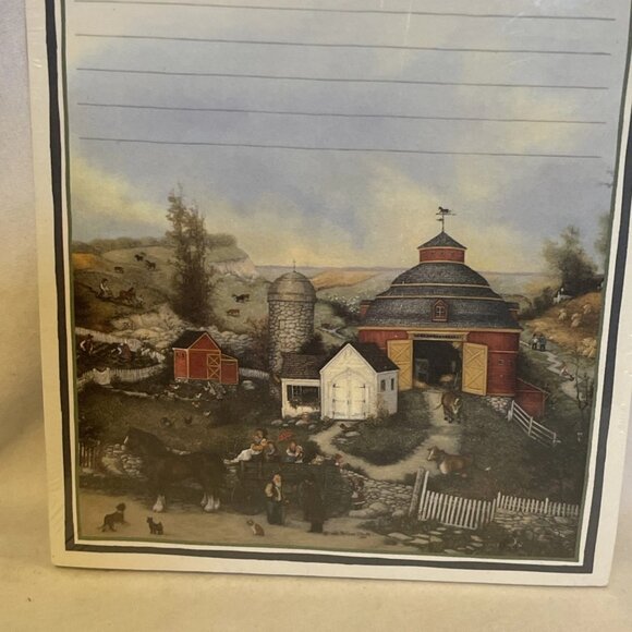 Main Street Press 60 Sheet List Pad The Red Round Barn Linda Nelson Stocks 1996 - Picture 4 of 5